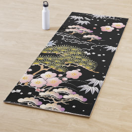 Elegantes japanisches Inspiriertes botanisches Kun Yogamatte