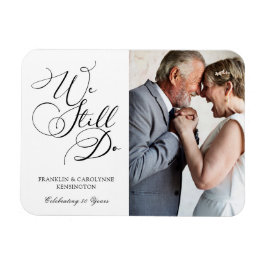 Elegantes Jubiläum Vow Renewal Foto Einladung Magnet