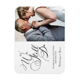 Elegantes Jubiläum Vow Renewal Foto Einladung Magnet