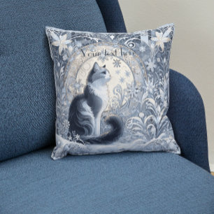 Elegantes Jugendstil-Cat-Design individuell anpass Kissen