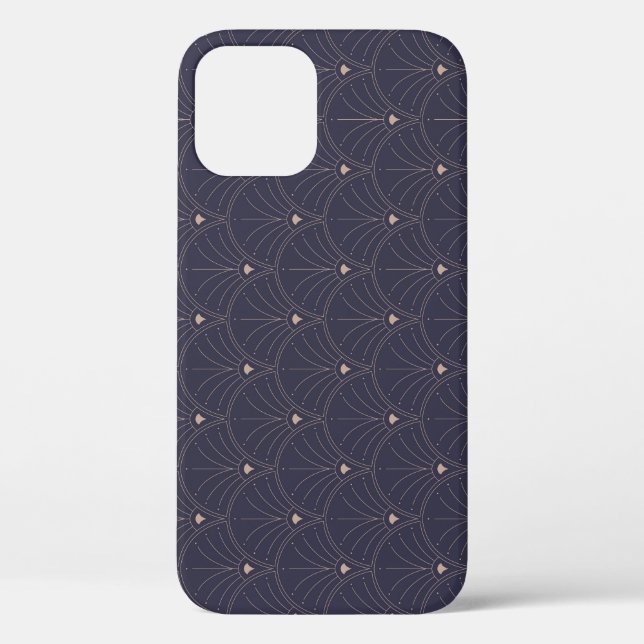 Elegantes Jugendstil, minimalistisches Muster. Case-Mate iPhone Hülle (Rückseite)