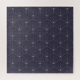 Elegantes Jugendstil, minimalistisches Muster. Puzzle