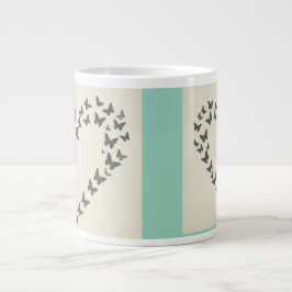 Elegantes Jumbo Cup Design - Schmetterlingsherz Si Jumbo-Tasse