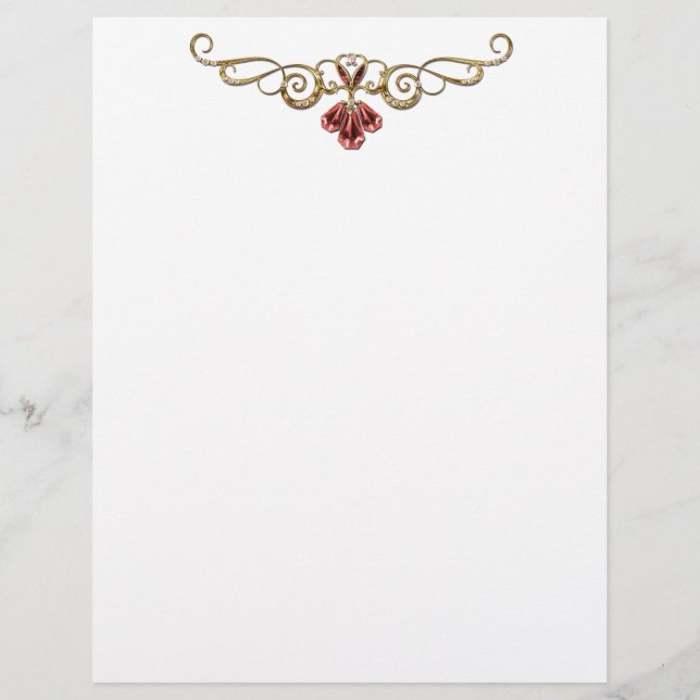 Elegantes Juwel Letterhead Briefbogen (Vorderseite)