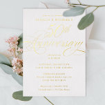 Elegantes Kalligrafie-Party zum 50. Jubiläum Folieneinladung<br><div class="desc">Echte Goldfolie 50 Jahre Jubiläumsskript und alle Folien bearbeitbaren Text. Maßgeschneidert auf Goldfolie, Rose Gold oder Silberfolie. Optionales Foto auf der Rückseite. Wählen Sie auf Wunsch eine Hintergrundfarbe oder laden Sie Ihre eigene Grafik hoch. — Template Placeholder Foto unter Creative Commons License von Nick Schooler auf Flickr Creative Commons Foto...</div>