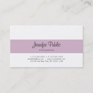 Elegantes kalligrafiertes Design Trendiges Minimal Visitenkarte