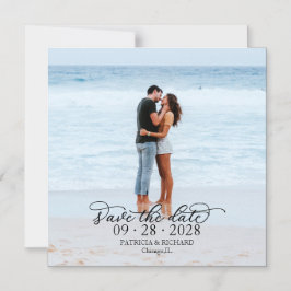 Elegantes Kalligrafisches Foto Save the Date Magneteinladung