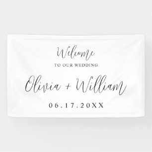 Elegantes kalligrafisches Script-Hochzeitungs-Begr Banner