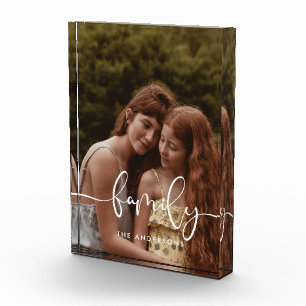 Elegantes Kalligraphie-Overlay Fotoblock