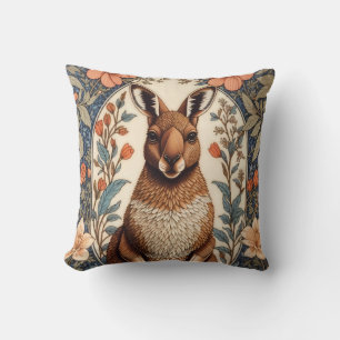Elegantes Känguru, inspiriert von William Morris Kissen