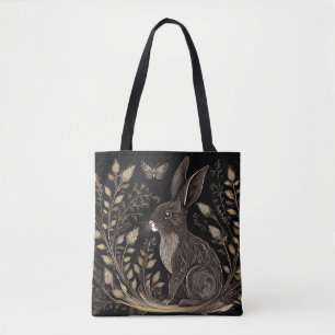 Elegantes Kaninchen in Schwarz und Beige