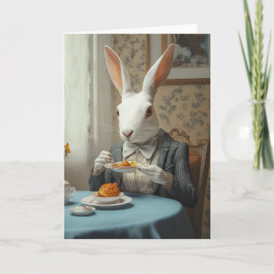 Elegantes Kaninchen zur Teezeit Einladung
