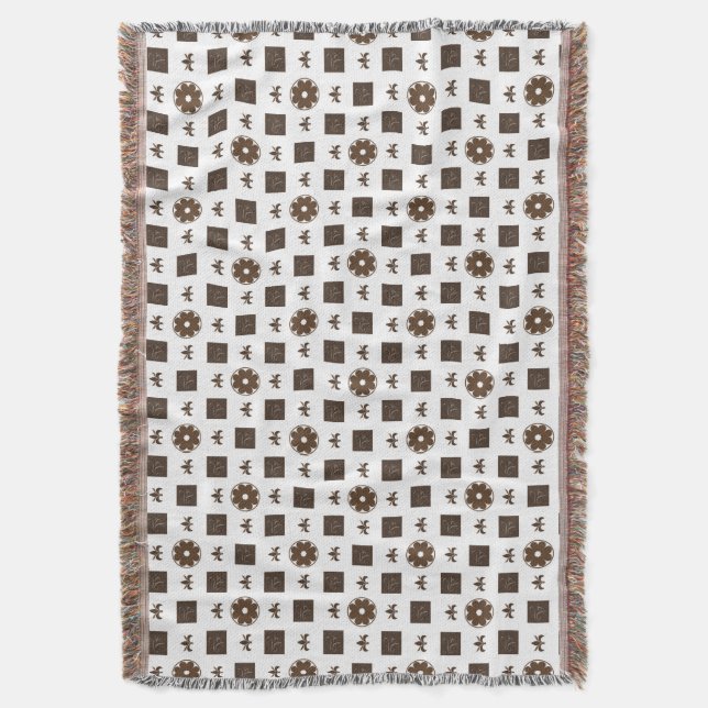 Elegantes kariertes Muster Decke (Vorderseite Vertikal)