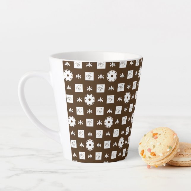 Elegantes kariertes Muster Milchtasse (Beispiel)