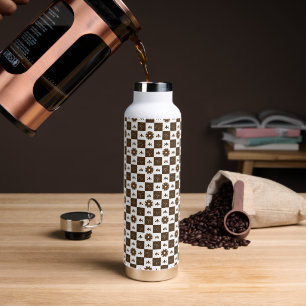 Elegantes kariertes Muster Trinkflasche