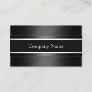 Elegantes Karkohle Gray Black Silver Visitenkarte