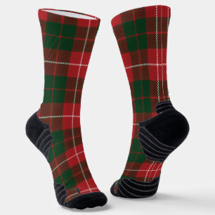 Elegantes Karo Grün Rot Tartan Socken