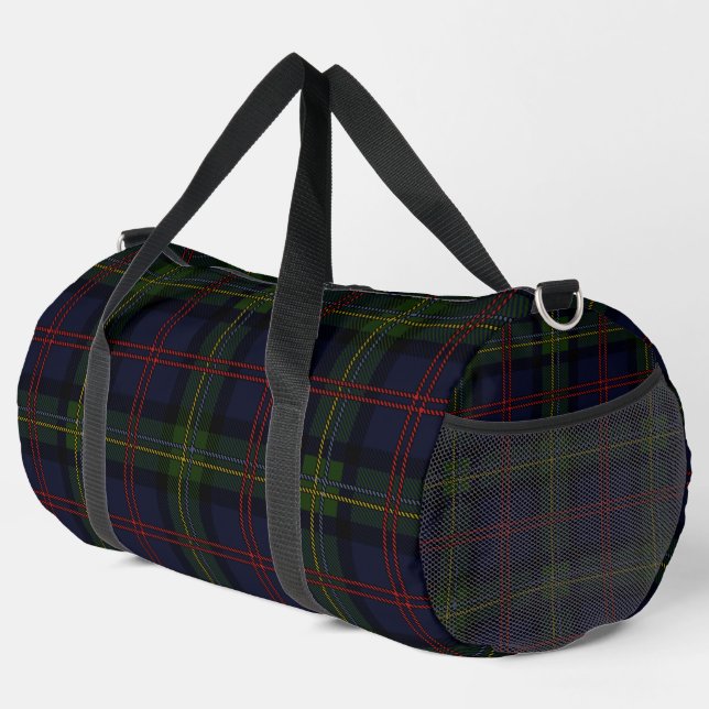 Elegantes Karo Rustikales Tartan Duffle Bag (Rechte Ecke)