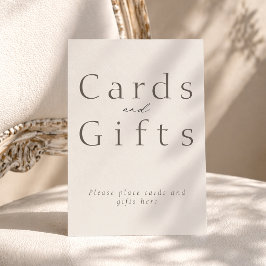 Elegantes Karten- und Geschenke-Schild, Minimalist Einladung