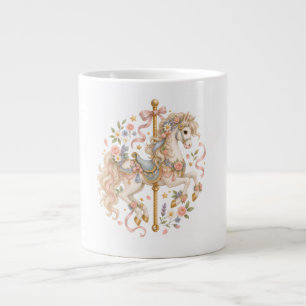 Elegantes Karussellpferd Französisches Märchen Jumbo-Tasse