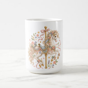 Elegantes Karussellpferd Französisches Märchen Kaffeetasse
