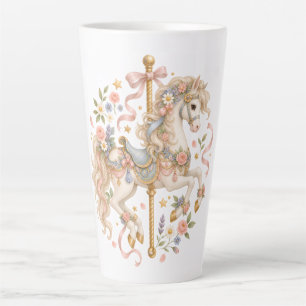 Elegantes Karussellpferd Französisches Märchen Milchtasse