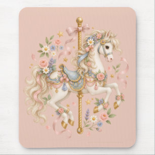 Elegantes Karussellpferd Französisches Märchen Mousepad