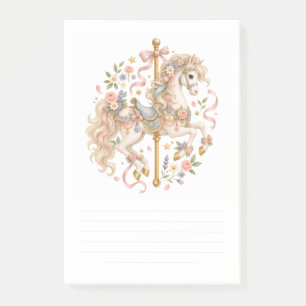 Elegantes Karussellpferd Französisches Märchen Post-it Klebezettel