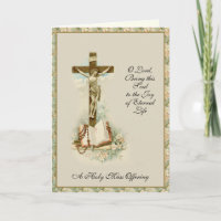 Elegantes, katholisches Beileid mit Cross
