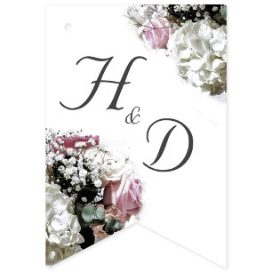 Elegantes katholisches Brautparty Blumenbanner Wimpelkette
