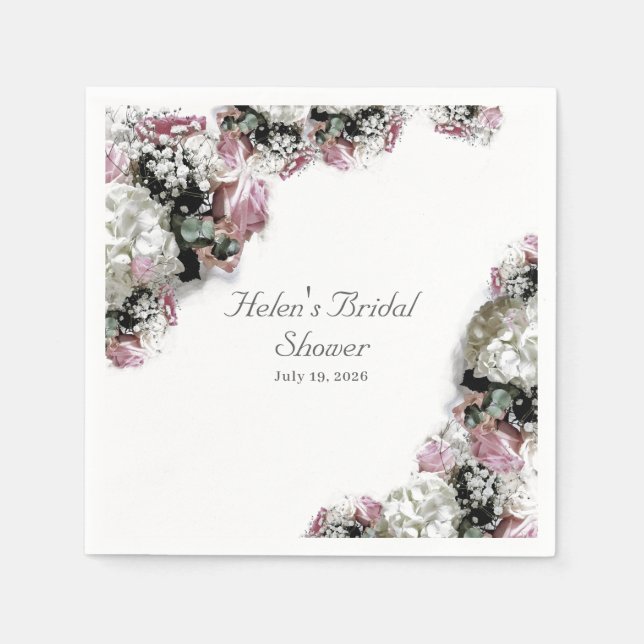 Elegantes katholisches Brautparty Serviette (Vorderseite)