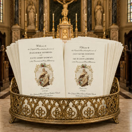 Elegantes katholisches Hochzeitsprogramm