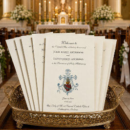 Elegantes katholisches Hochzeitsprogramm