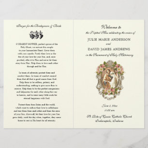 Elegantes katholisches lateinisches Hochzeitsprogr