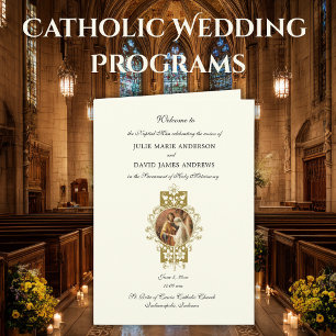 Elegantes katholisches Programm für Hochzeiten in