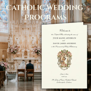 Elegantes katholisches Programm für Hochzeiten in
