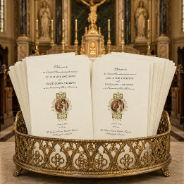 Elegantes katholisches Programm für Hochzeiten in 