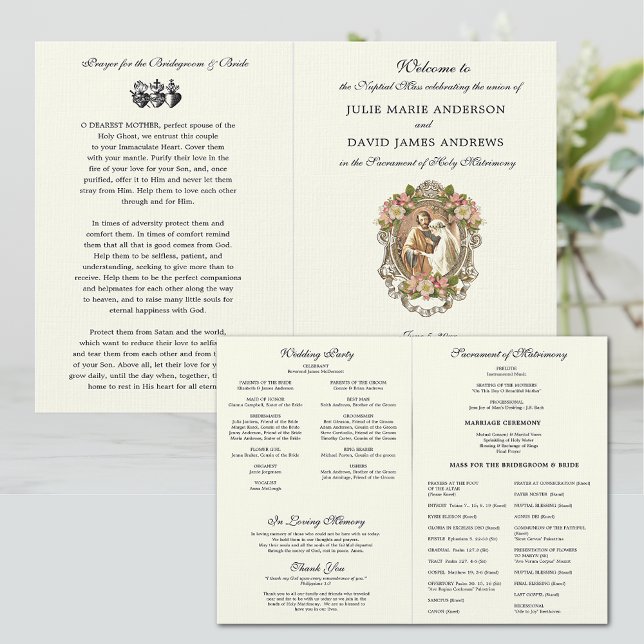 Elegantes katholisches Programm zur Hochzeit latei (Our wedding programs are a wonderful addition to your wedding ceremony. )