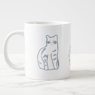 Elegantes Katzendesign Jumbo-Tasse