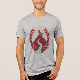 Elegantes Katzenkranzdesign Tri-Blend Shirt