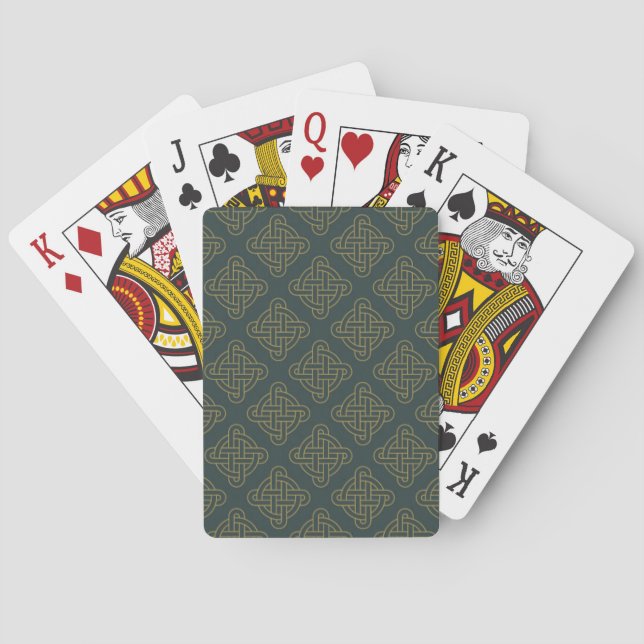 Elegantes keltisches Knoten-Muster Spielkarten (Rückseite)