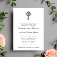 Elegantes keltisches Kreuz Christliche Hochzeit