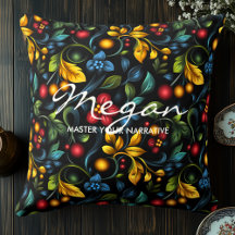 Elegantes Khokhloma Inspiriert dekoratives Throw-K