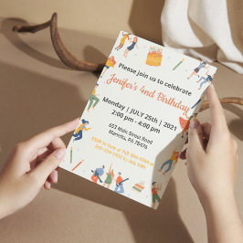 Elegantes Kinderthema Geburtstag Einladung