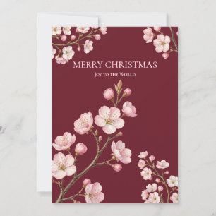 Elegantes Kirschblüten-Weihnachten, Burgunder Flor