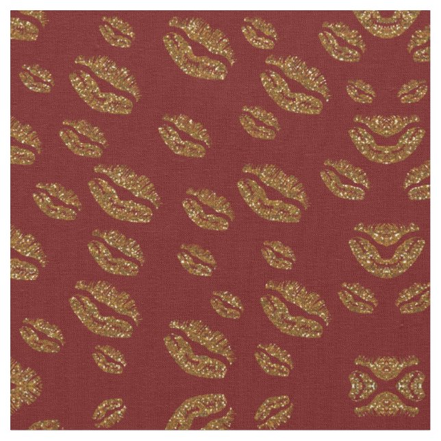 Elegantes Kissing Lips Druckwerk Stoff (Nahaufnahme)