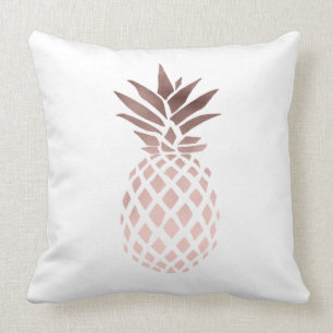 elegantes klares Imitat-Rosen-Goldtropische Ananas Kissen