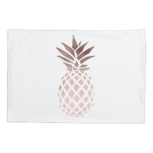 elegantes klares Imitat-Rosen-Goldtropische Ananas Kissenbezug