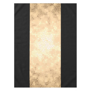 elegantes klares Imitatgold und schwarze Streifen Tischdecke