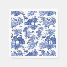 Elegantes, klassisches Blaues Französisches Toile  Serviette